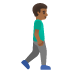 man walking facing right, medium-dark skin tone